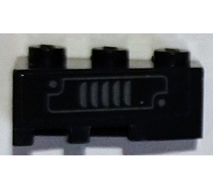 LEGO Nero Cuneo Mattoncino 3 x 2 Destra con Vent Adesivo (6564)