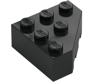 LEGO Black Wedge Brick 3 x 3 without Corner (30505)