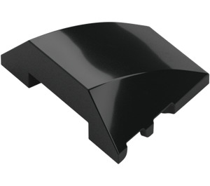 LEGO Black Wedge Curved 3 x 4 Triple (64225)