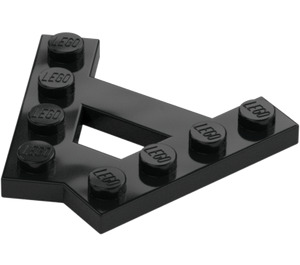 LEGO Black Wedge Plate 1 x 4 A-Frame (45°) (15706)