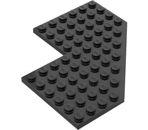 LEGO Schwarz Keil Platte 10 x 10 mit Ausschnitt (2401)