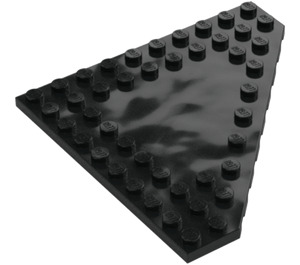 LEGO Schwarz Keil Platte 10 x 10 ohne Ecke ohne Noppen im der Mitte (92584)