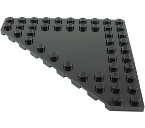LEGO Schwarz Keil Platte 10 x 10 ohne Ecke ohne Bolzen Im zentrum (92584)