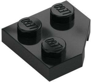 LEGO Black Wedge Plate 2 x 2 Cut Corner (26601)