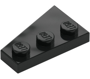 LEGO Black Wedge Plate 2 x 3 Wing Right  (43722)