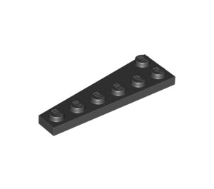LEGO Noir Coin assiette 2 x 6 Droite (78444)