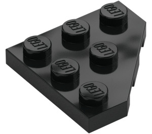 LEGO Sort Kile Plade 3 x 3 Hjørne (2450)