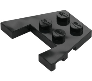 LEGO Schwarz Keil Platte 3 x 4 mit Noppenkerben (28842 / 48183)