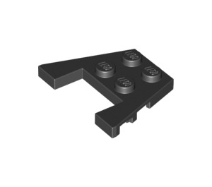 LEGO Black Wedge Plate 3 x 4 with Stud Notches (28842 / 48183)
