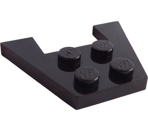 LEGO Black Wedge Plate 3 x 4 without Stud Notches (4859)