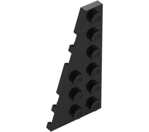 LEGO Svart Kile Plate 3 x 6 Vinge Venstre (54384)