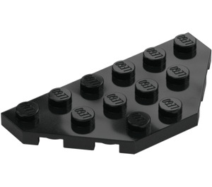 LEGO Zwart Wig Plaat 3 x 6 met 45º Hoeken (2419 / 43127)