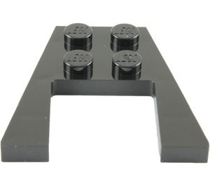 LEGO Black Wedge Plate 4 x 4 with 2 x 2 Cutout (41822 / 43719)