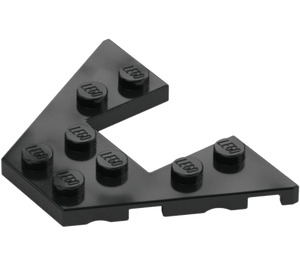 LEGO Black Wedge Plate 4 x 6 with 2 x 2 Cutout (29172 / 47407)