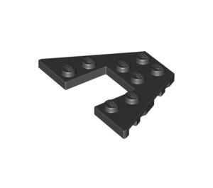LEGO Black Wedge Plate 4 x 6 with 2 x 2 Cutout (29172 / 47407)