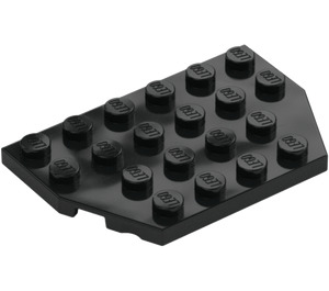 LEGO Schwarz Keil Platte 4 x 6 ohne Ecken (32059 / 88165)