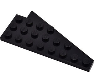 LEGO Black Wedge Plate 4 x 8 Wing Left without Stud Notch