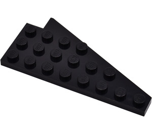 LEGO Svart Kile Plate 4 x 8 Vinge Venstre uten Knott Notch