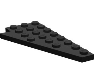 LEGO Nero Cuneo Piastra 4 x 8 Ala Destra senza intagli per bottoncini