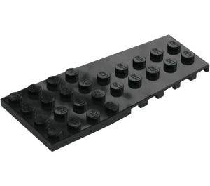 LEGO Noir Pièce de monnaie assiette 4 x 9 Aile avec des encoches pour tenons (14181)