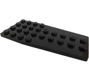 LEGO Black Wedge Plate 4 x 9 Wing without Stud Notches (2413)