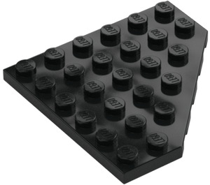 LEGO Black Wedge Plate 6 x 6 Corner (6106)