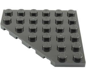 LEGO Zwart Wig Plaat 6 x 6 Hoek (6106)