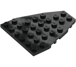 LEGO Sort Kile Plade 7 x 6 med Knops hakker (50303)