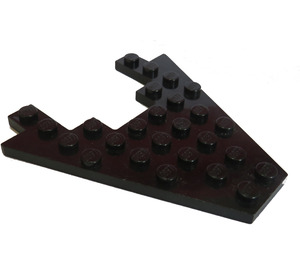 LEGO Black Wedge Plate 8 x 8 with 3 x 4 Cutout (6104)