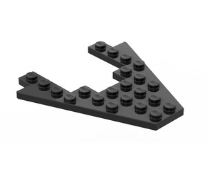LEGO Schwarz Keil Platte 8 x 8 mit 4 x 4 Ausgeschnitten