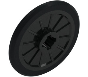 LEGO Black Wheel Ø21 x 2 with Black Tire (24314)