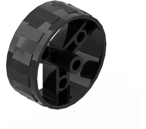 LEGO Zwart Wiel 41mm Znap (32247)