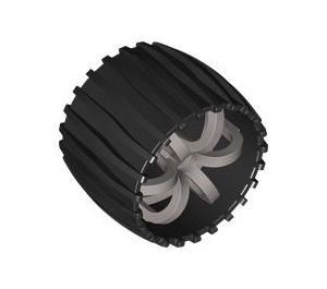 LEGO Black Wheel Ø49.5 with Black Tire (100942)