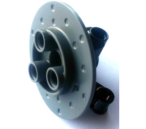 LEGO Czarny Wheel Bearing Back with Cross Hole with Design (Brake Disc)