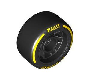 LEGO Black Wheel Dia. 24 x 13.4 with “Pirelli P Zero” (105162 / 107728)