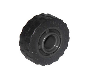 레고 검은색 Wheel Hub Ø11.2 x 8 with Centre Groove with Tire Ø 17.6 x 6.24 with Band