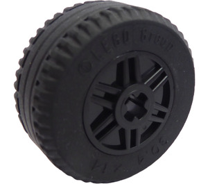 LEGO Black Wheel Rim Ø18 x 14 with Axle Hole with Tire Ø30.4 x 14 (Thick Rubber)