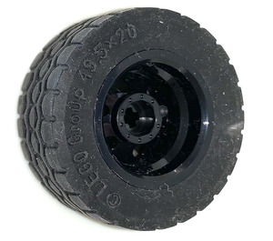 LEGO Black Wheel Rim Ø30 x 20 with No Pinholes, with Reinforced Rim with Tire Ø 49.5 x 20mm