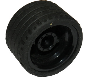 LEGO Black Wheel Rim Ø30 x 20 with No Pinholes, with Reinforced Rim with Tire Low Wide Ø37 X 22
