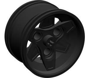 LEGO Black Wheel Rim Ø43.2 x 26 with 3 Pinholes (41896)