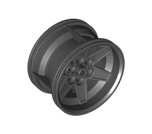 LEGO Black Wheel Rim Ø56 X 34 with 6 Holes (15038 / 51150)