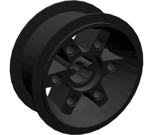 LEGO Black Wheel Rim Ø81.6 x 34 ZR with Six Spokes (2998)
