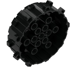 LEGO Black Wheel with spike Ø62 (64711)