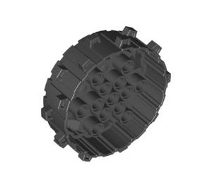LEGO Black Wheel with spike Ø62 (64711)
