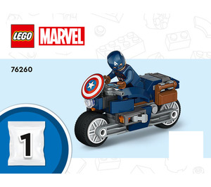 LEGO Zwart Widow & Captain America Motorcycles 76260 Instructions
