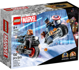 LEGO Noir Widow & Captain America Motorcycles 76260 Packaging