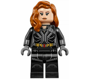 LEGO Black Widow with Mid-Length Hair and Gold Belt Minifigure