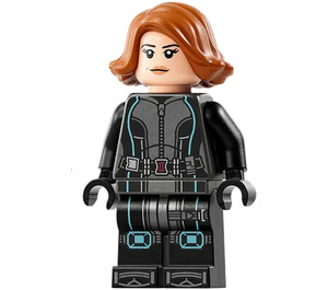 LEGO Black Widow with Short Hair with Printed Legs and Light Blue Trim Minifigure