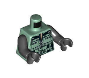 LEGO Sort Widow med Gul Kort hår Minifig Torso (973 / 76382)