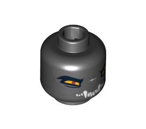 LEGO Black Wilhurt Head (Recessed Solid Stud) (12872 / 16753)